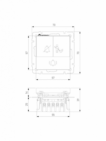 Кнопка звонка для отелей Werkel белый W1114601 4690389171345