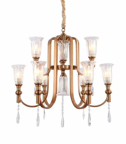 Подвесная люстра Lumina Deco Rionella LDP 8041-6+3 S.GD