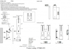 Бра Crystal Lux OTONO AP2 BLACK CHROMIUM/TRANSPARENTE