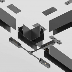 Коннектор T-образный накладной Maytoni Technical Gravity TRA010CT-41B