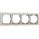 Рамка на 4 поста Werkel Snabb W0041903 слоновая кость/хром 4690389160912