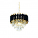 Подвесная люстра Lumina Deco Funneli LDP 6003-400 BK+F.GD
