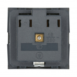 Розетка LK Studio с з/к, со шторками матовая поверхность (серебристый металлик) LK45 851403-1