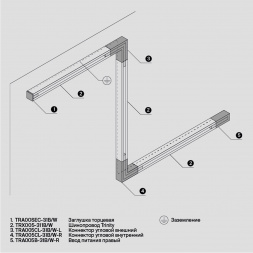 Шинопровод трехфазный Maytoni Technical Busbur Trunking TRX005-311W