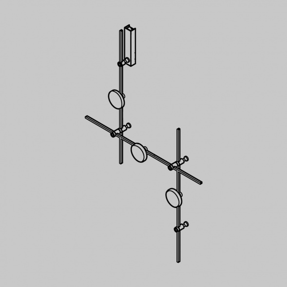 Основание настенное Wall для трековых светильников Maytoni Technical Flarity TFC-Flar-W01-B