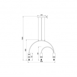 Подвесной светильник Vele Luce Pioggia VL4283P03