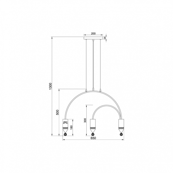 Подвесной светильник Vele Luce Pioggia VL4283P03
