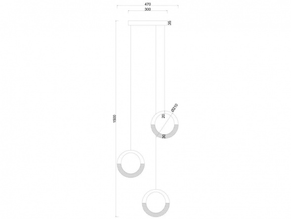 Подвесная светодиодная люстра Arte Lamp Montana A7777SP-3GO