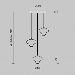 Подвесной светильник Maytoni MOD359PL-L17BS3K