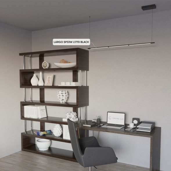 Подвесной светодиодный светильник Crystal Lux Largo SP33W L1770 Black