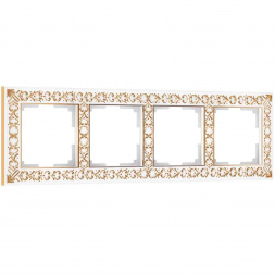 Рамка Werkel на 4 поста (белое золото) a050935 4690389158278