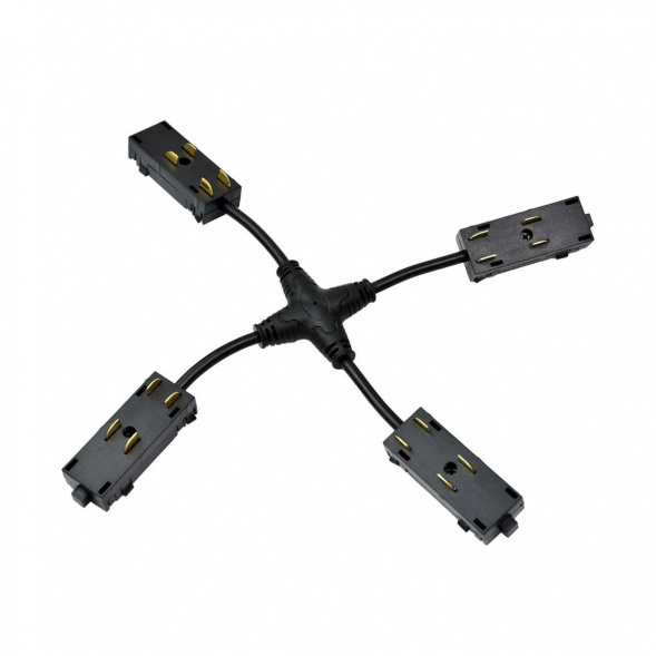 Коннектор X-образный гибкий Denkirs Smart Hide TR2116-BK