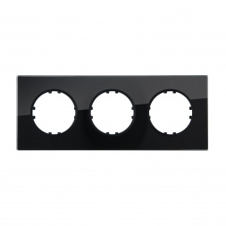 Рамка LK Studio 3-постовая квадрат из натурального темного стекла Vintage 884310-1