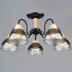 Люстра Reluce 69660-0.3-05 BK+WOOD