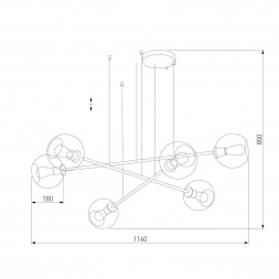 Подвесная люстра TK Lighting 3340 Libra
