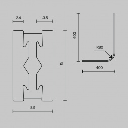 Радиусный коннектор для шинопровода Maytoni Technical TRX154-RC80-PT