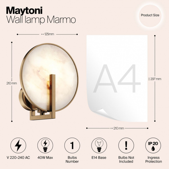 Бра Maytoni Marmo MOD099WL-01G2