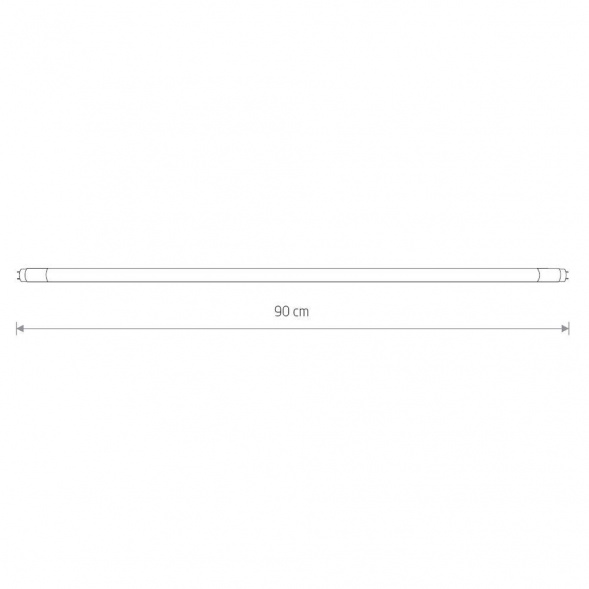 Лампа светодиодная T8 16W 3000K прозрачная 7501