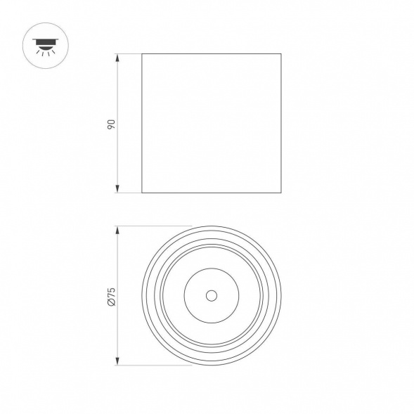 Потолочный светодиодный светильник Arlight SP-Salt-R75-8W Warm3000 039378