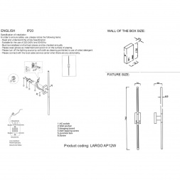 Подсветка для зеркал Crystal Lux Largo AP12W Gold