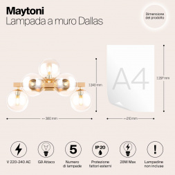 Бра Maytoni Dallas MOD547WL-05G