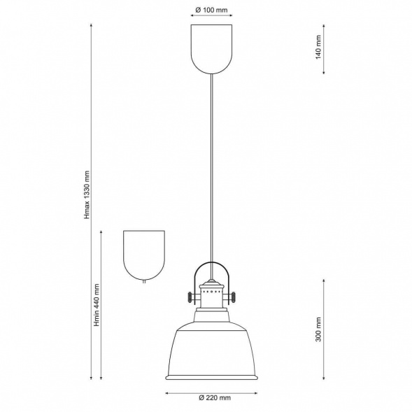Подвесной светильник Lucia Tucci Industrial 1820.1 Sand Silver