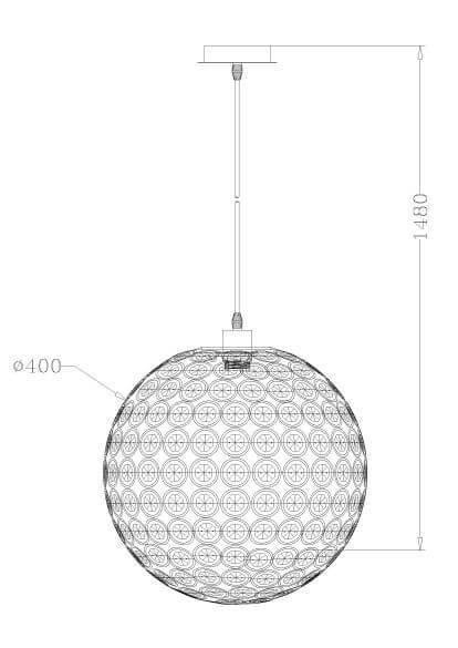 Подвесной светильник Lucide Ayla 71432/40/35