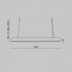 Подвесной светодиодный светильник Maytoni Vinder P050PL-L40W4K