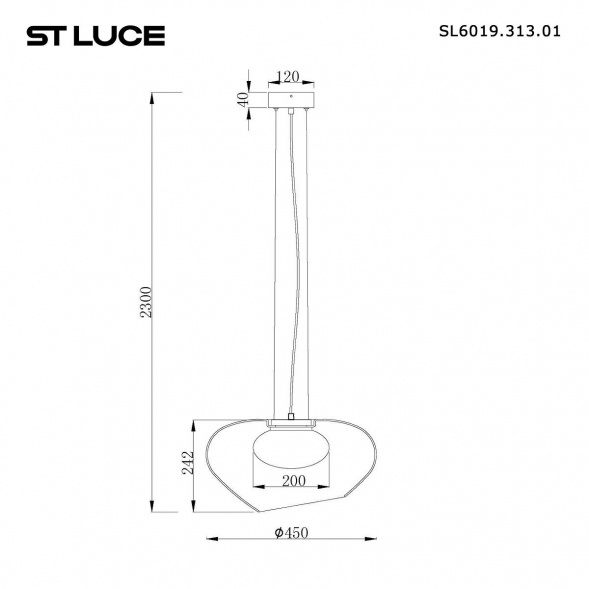 Подвесной светодиодный светильник ST Luce Foray SL6019.313.01