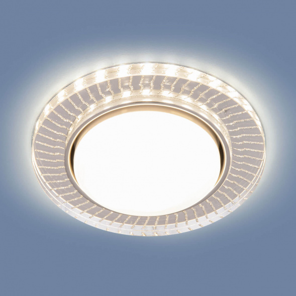 Встраиваемый светильник Elektrostandard 3033 GX53 CL/SL прозрачный/серебро a045484