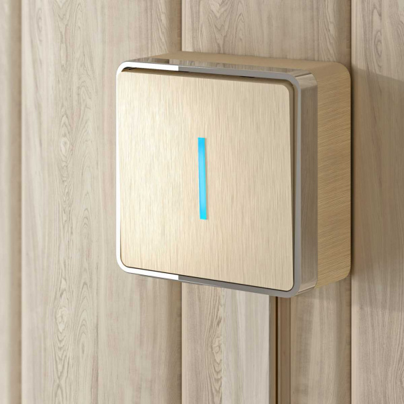 Выключатель одноклавишный с подсветкой Werkel Gallant шампань рифленый W5010110 4690389163821