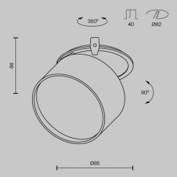 Встраиваемый светодиодный спот Maytoni Technical Onda DL024-12W-DTW-B
