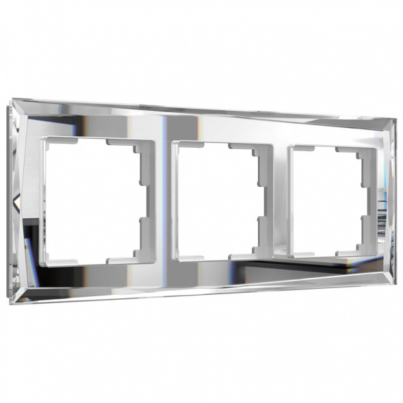 Рамка на 3 поста Werkel Diamant зеркальный W0031220 4690389158834