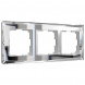 Рамка на 3 поста Werkel Diamant зеркальный W0031220 4690389158834