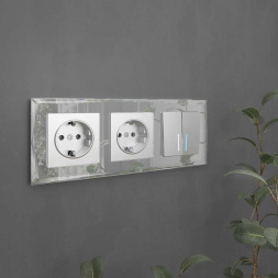 Рамка на 3 поста Werkel Diamant зеркальный W0031220 4690389158834