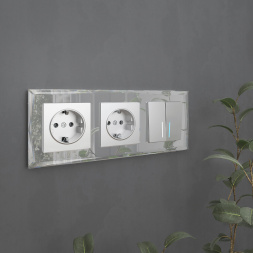 Рамка на 3 поста Werkel Diamant зеркальный W0031220 4690389158834