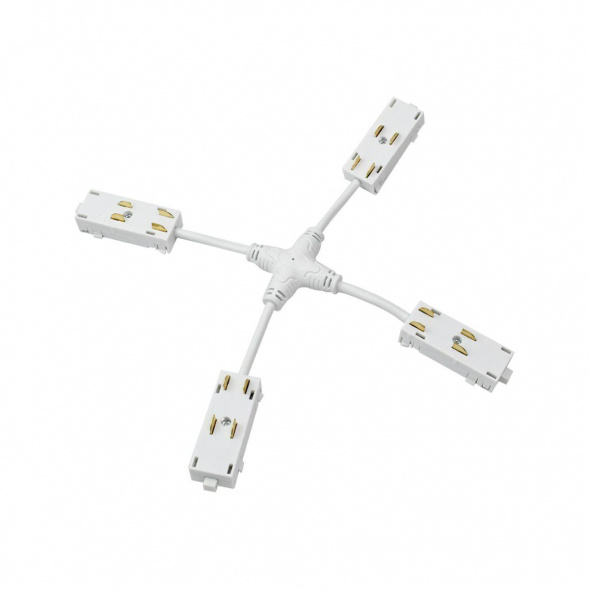 Коннектор X-образный гибкий Denkirs Smart Hide TR2116-WH