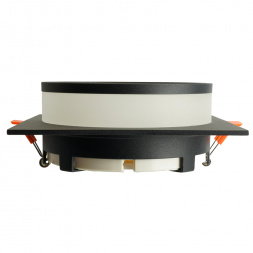 Светильник встраиваемый Feron DL701 потолочный GX70 черный квадрат 51096