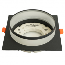 Светильник встраиваемый Feron DL701 потолочный GX70 черный квадрат 51096