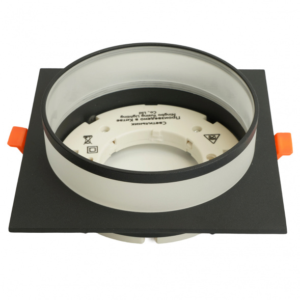 Светильник встраиваемый Feron DL701 потолочный GX70 черный квадрат 51096