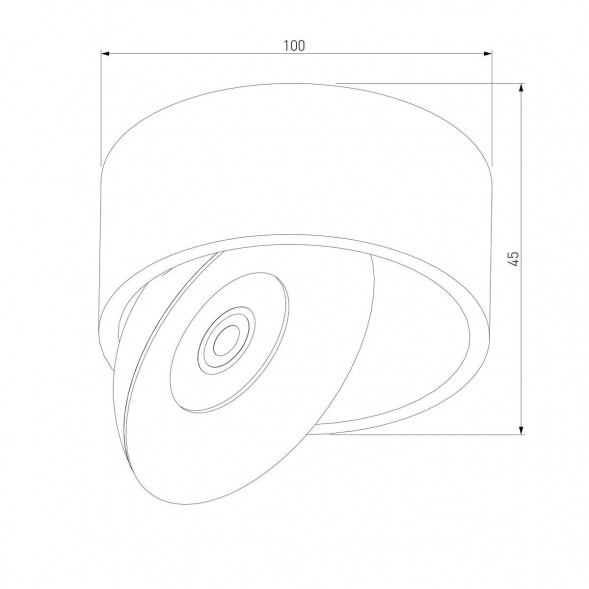 Накладной светодиодный светильник Elektrostandard Glide 25100/Led черный жемчуг a059330