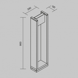 Уличный светодиодный светильник Maytoni Gran O465FL-L16GF3K