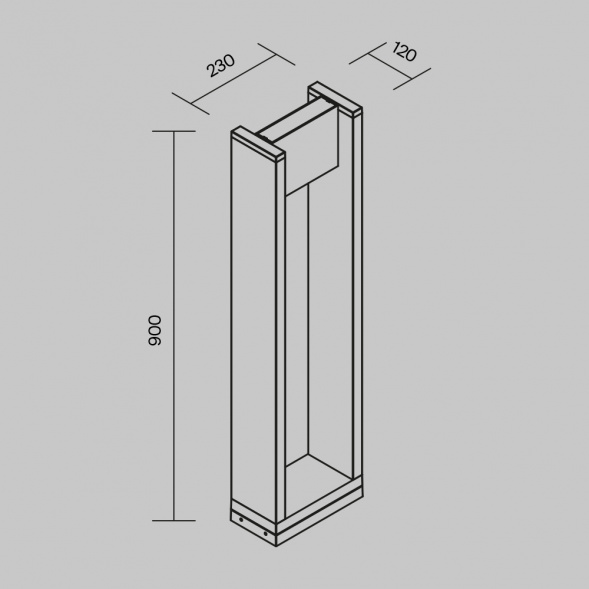 Уличный светодиодный светильник Maytoni Gran O465FL-L16GF3K