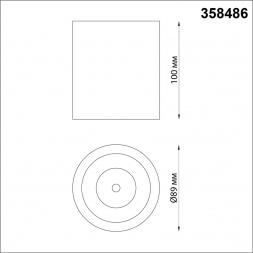 Потолочный светодиодный светильник Novotech Over Recte 358486