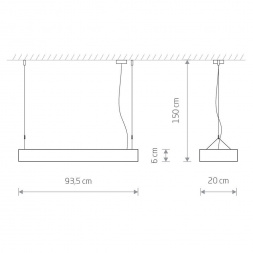 Подвесной светильник Nowodvorski Soft Led 90x20 7545