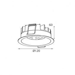 Встраиваемый светодиодный светильник Italline IT06-6012 white 3000K