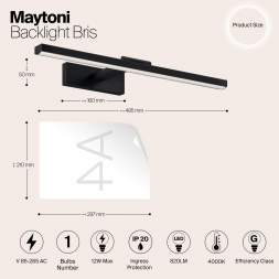 Подсветка для картин Maytoni Bris MIR008WL-L12B4K