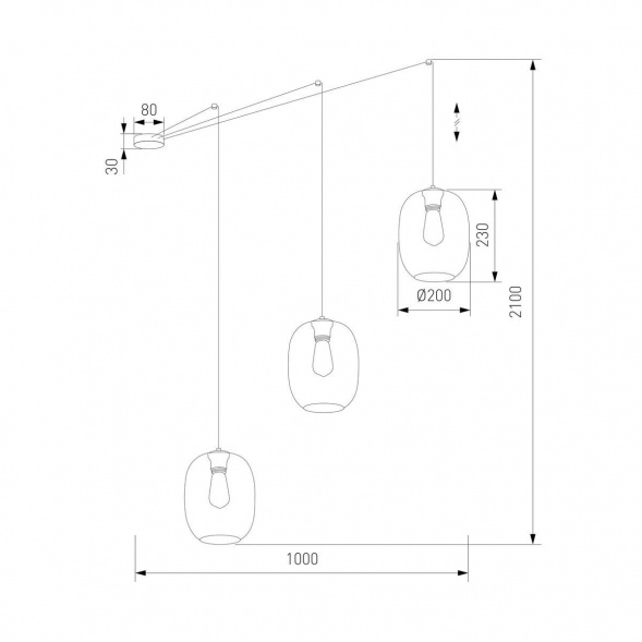 Подвесная люстра TK Lighting 5972 Elio