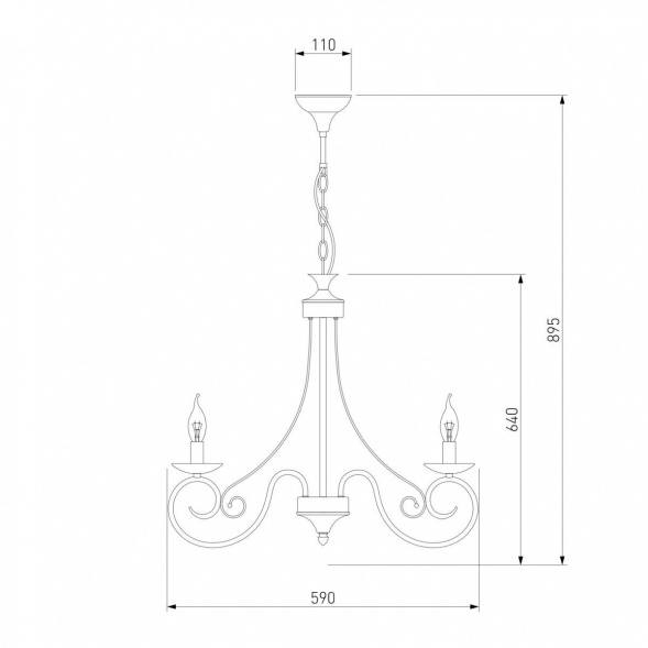 Подвесная люстра Eurosvet 22404/8 белый с золотом