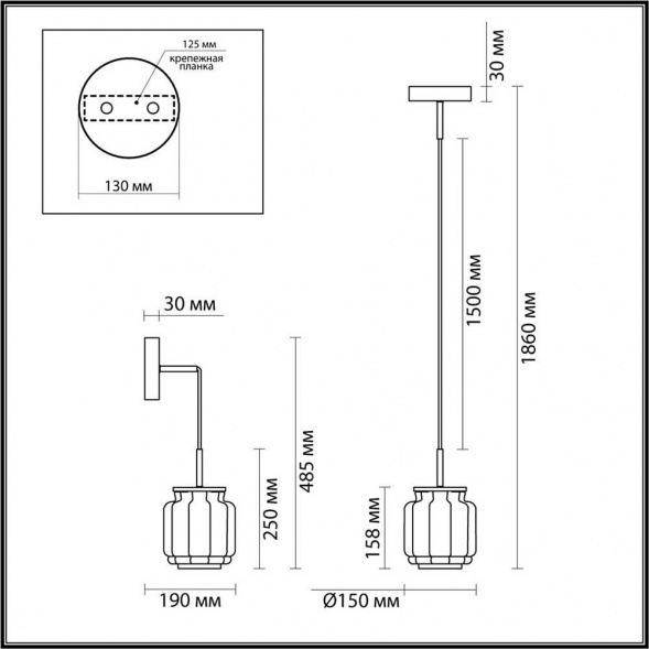 Подвесной светодиодный светильник Odeon Light Exclusive Hightech Jam 5408/5L